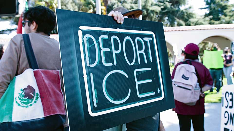 Los Angeles march draws hundreds in solidarity with Palestine and immigrant community 